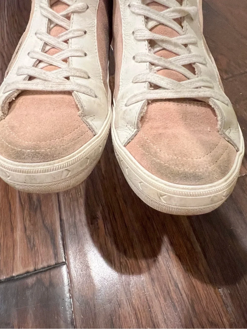 Golden Goose Blush Pink Suede High-Top Sneakers